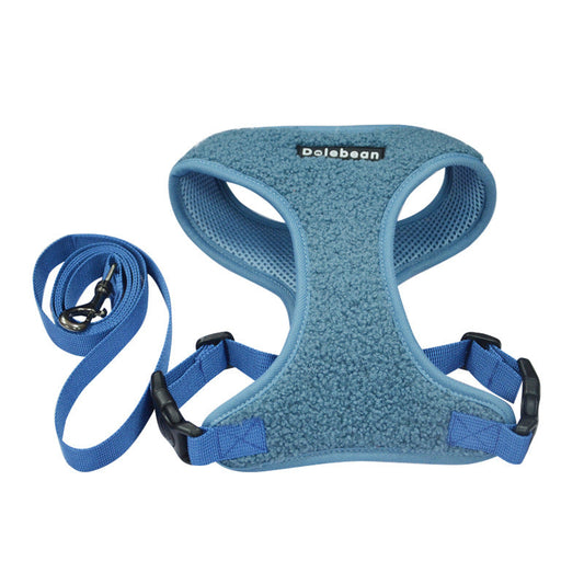HKM-1228221 Adjustable Pet Dog Leash with Double Buckle Chest Strap - Available in Multiple Sizes and Colors