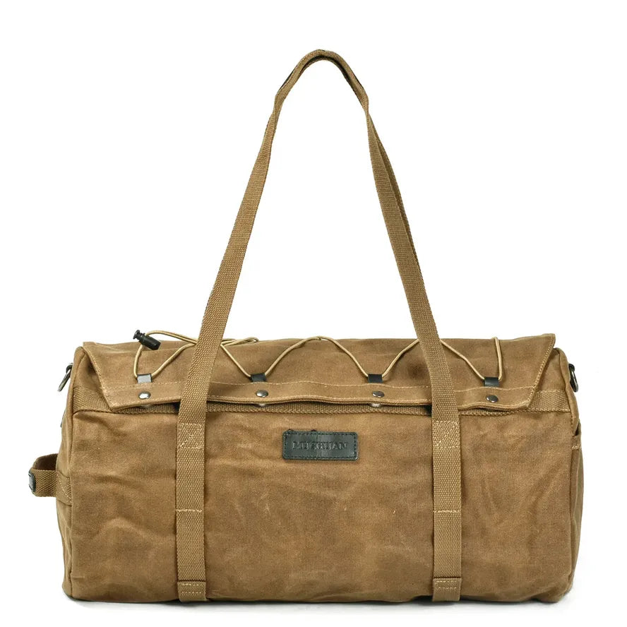 HKM-122835 Waterproof Canvas Motorcycle Rear Bag with Zipper Closure and Multiple Pockets - 28L Capacity