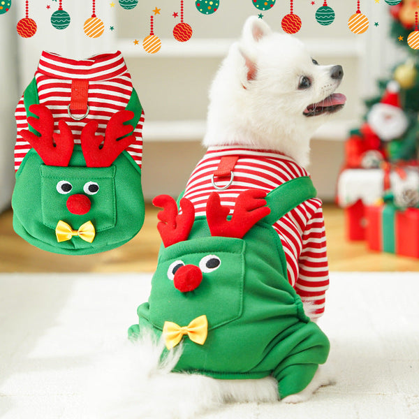 HKM-1228605 Cozy Elk Pocket Sweatshirt for Dogs and Cats - Christmas Pet Outfit