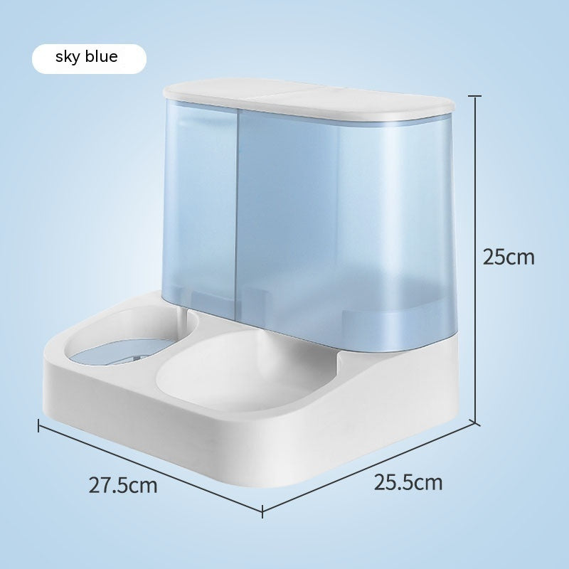 HKM-1229117 Automatic Pet Feeder with Bowl - Smart Feeding Solution for Cats in Gray, Pink, Blue