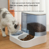 HKM-1229117 Automatic Pet Feeder with Bowl - Smart Feeding Solution for Cats in Gray, Pink, Blue