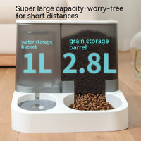 HKM-1229117 Automatic Pet Feeder with Bowl - Smart Feeding Solution for Cats in Gray, Pink, Blue