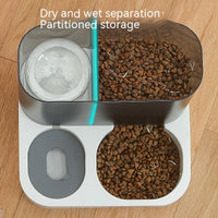 HKM-1229117 Automatic Pet Feeder with Bowl - Smart Feeding Solution for Cats in Gray, Pink, Blue