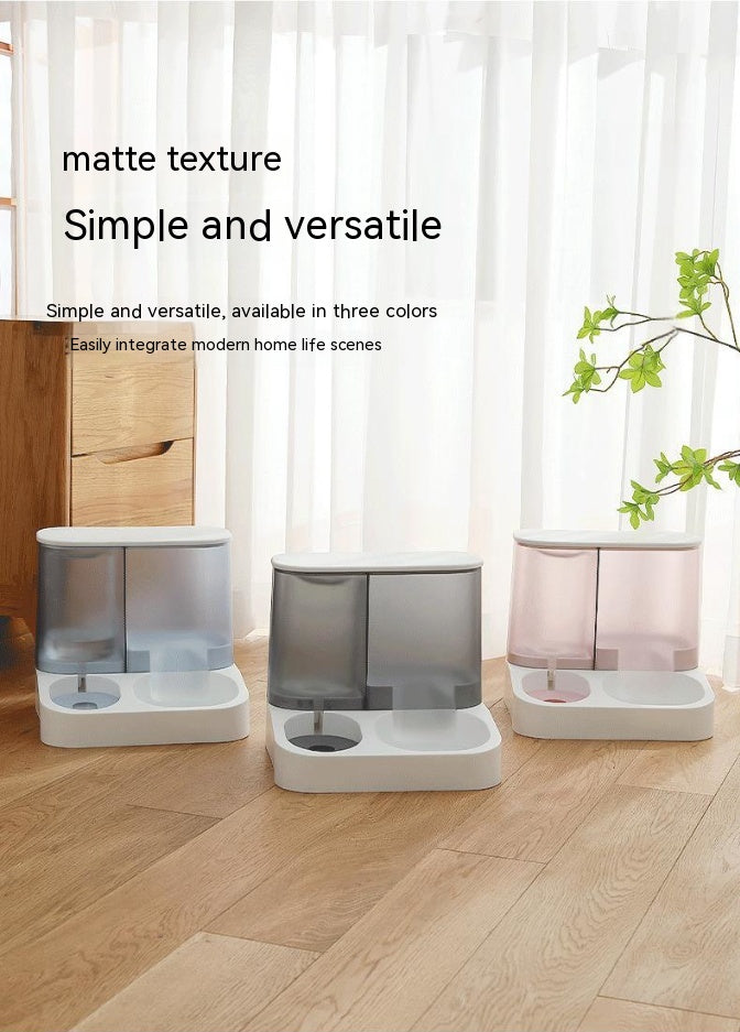 HKM-1229117 Automatic Pet Feeder with Bowl - Smart Feeding Solution for Cats in Gray, Pink, Blue