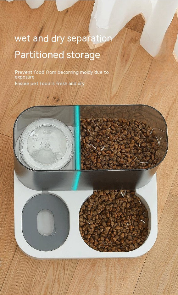 HKM-1229117 Automatic Pet Feeder with Bowl - Smart Feeding Solution for Cats in Gray, Pink, Blue