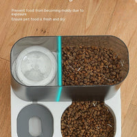 HKM-1229117 Automatic Pet Feeder with Bowl - Smart Feeding Solution for Cats in Gray, Pink, Blue
