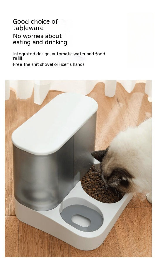 HKM-1229117 Automatic Pet Feeder with Bowl - Smart Feeding Solution for Cats in Gray, Pink, Blue