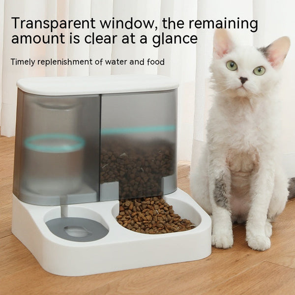 HKM-1229117 Automatic Pet Feeder with Bowl - Smart Feeding Solution for Cats in Gray, Pink, Blue