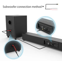 HKM-122963 70W Wireless Sound Bar with Subwoofer - Home Theater Surround Sound System, Multi-Function Audio, and Custom Sound Modes