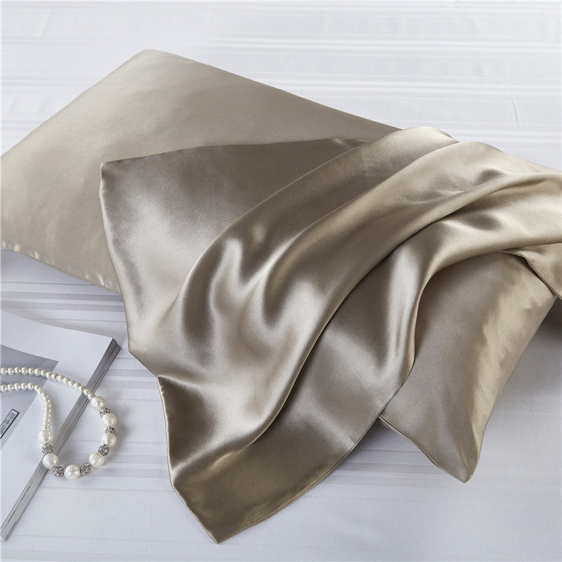 HKM-123027 Mulberry Silk Zipper Pillowcase - Breathable, Sweat-Absorbent, Modern Design