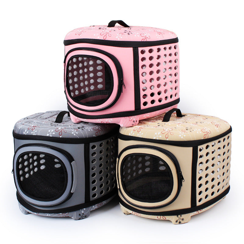 HKM-1231165 Portable Foldable EVA Handbag for Easy Pet Travel - Ideal for Dogs and Cats