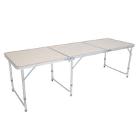 HKM-123155 6ft Aluminum Alloy Folding Table - Outdoor Rectangular Design, Supports Up to 50kg