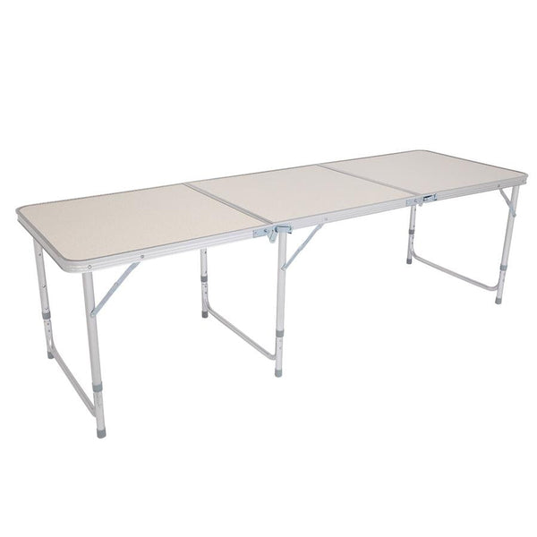 HKM-123155 6ft Aluminum Alloy Folding Table - Outdoor Rectangular Design, Supports Up to 50kg