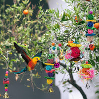 HKM-1232189 Wooden Parrot Toy Set with 7 Accessories for Birds - Swing, Perch, and More