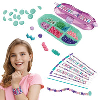 HKM-123219 Colorful DIY Bead Jewelry Making Kit for Girls - Creative Bracelet Craft Set for Ages 5 and Up