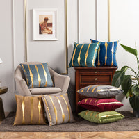 HKM-123283 Stripe Printed Throw Pillow Cushion Cover – Casual Polyester 45x45cm Design
