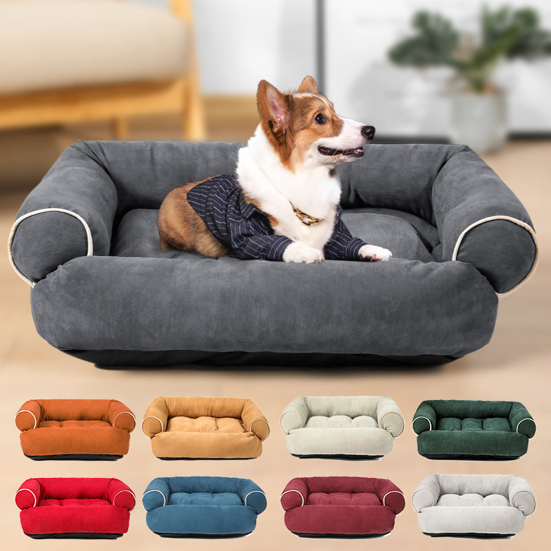 HKM-1232957 Cozy Plush Dog Sofa Bed Sleeping Bag Kennel for Cats and Puppies in Various Colors and Sizes