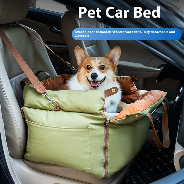 HKM-1233725 Portable Removable Car Pet Kennel Bed - Washable and Anti-Dirty for Cats - Multiple Colors Available