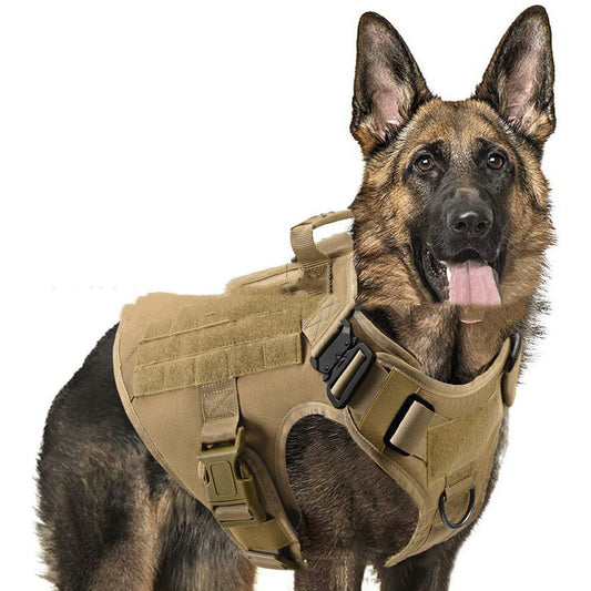HKM-1234493 Tactical Elastic Leash and Harness Set for Pets - Nylon, Multiple Colors Available