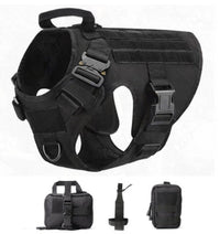 HKM-1234493 Tactical Elastic Leash and Harness Set for Pets - Nylon, Multiple Colors Available