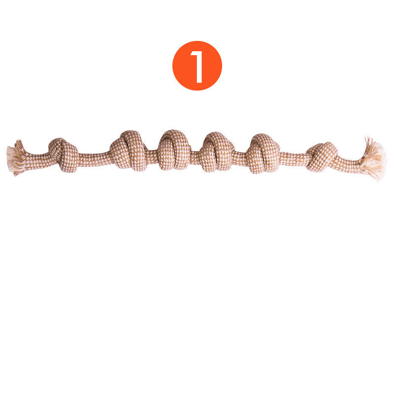 HKM-1235517 Cotton Rope Tooth Cleaning Toy for Puppies – Effective Molar and Teething Fun