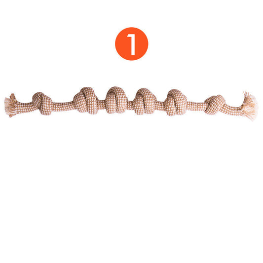 HKM-1235517 Cotton Rope Tooth Cleaning Toy for Puppies – Effective Molar and Teething Fun