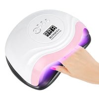 HKM-123603 168W UV/LED Nail Lamp for Phototherapy – White, American and European Plug Options