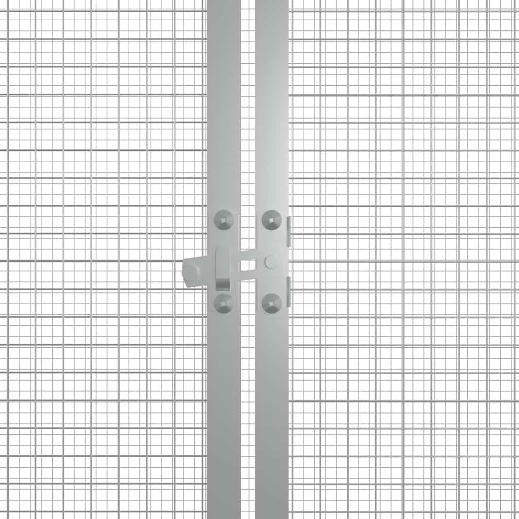 HKM-1236285 Galvanized Steel Chicken Coop - Anthracite 200x91x100 cm with Secure Gate and Easy Assembly