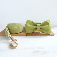 HKM-1236669 Comfortable Green Polyester Fiber Dog Collar & Leash Set - All Season Sizes XS to XL