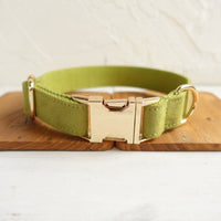 HKM-1236669 Comfortable Green Polyester Fiber Dog Collar & Leash Set - All Season Sizes XS to XL