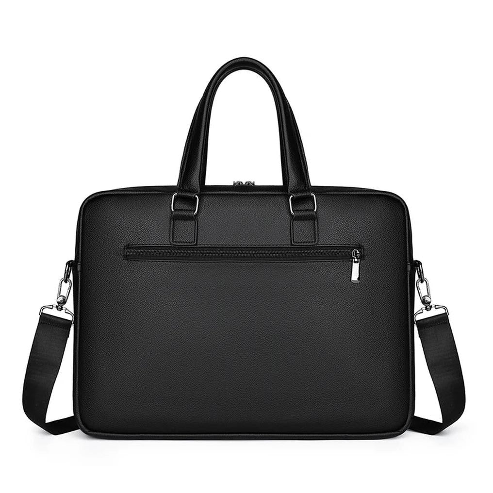 HKM-123667 Elegant Slim Rolling Laptop Bag for 14-15.6 Inch Laptops in Faux Vegan PU Leather
