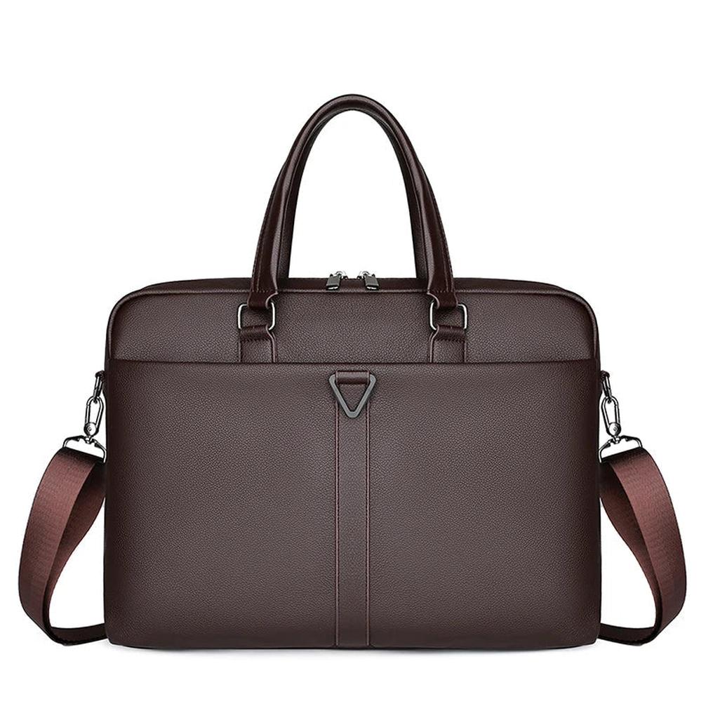 HKM-123667 Elegant Slim Rolling Laptop Bag for 14-15.6 Inch Laptops in Faux Vegan PU Leather