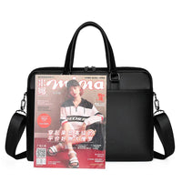 HKM-123667 Elegant Slim Rolling Laptop Bag for 14-15.6 Inch Laptops in Faux Vegan PU Leather