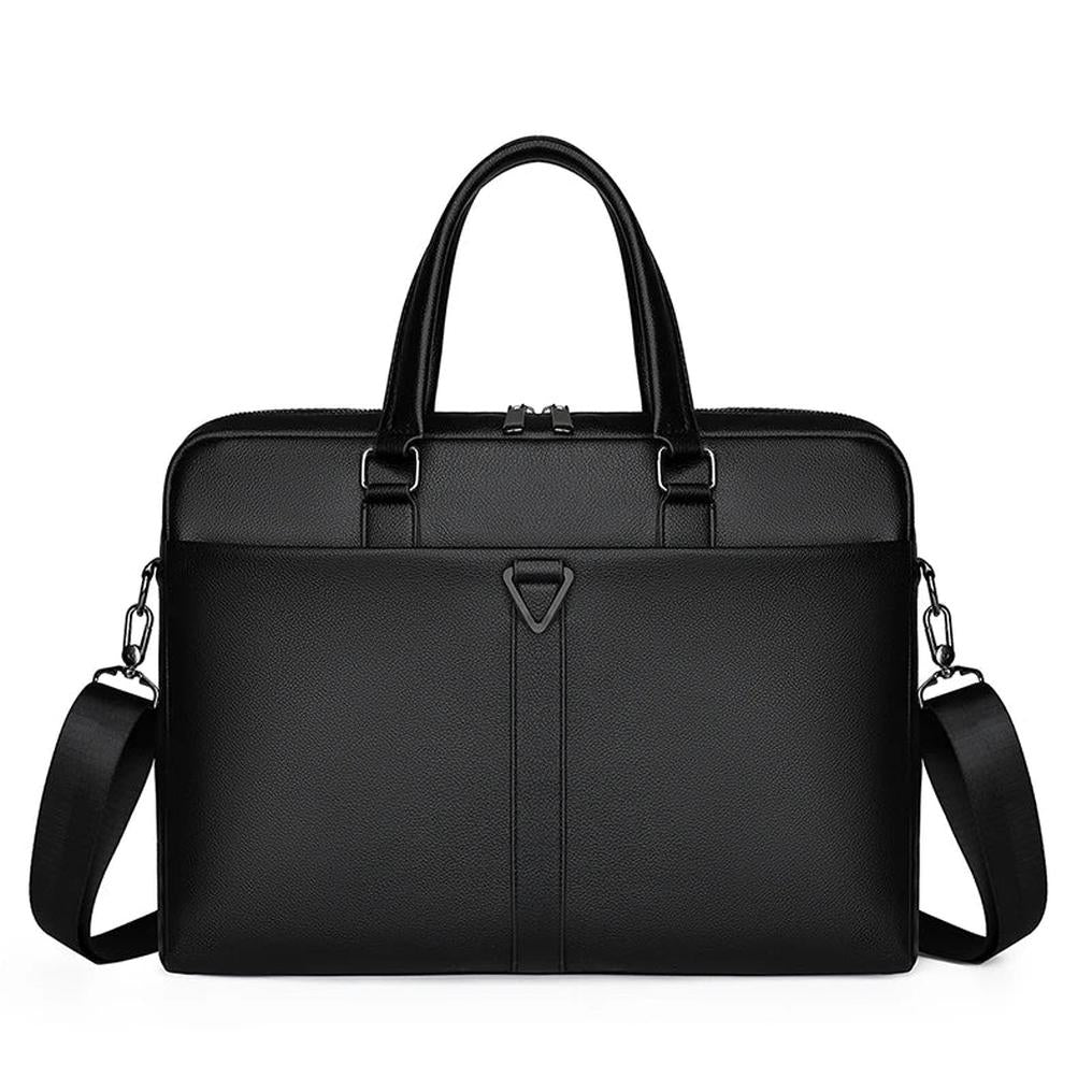 HKM-123667 Elegant Slim Rolling Laptop Bag for 14-15.6 Inch Laptops in Faux Vegan PU Leather