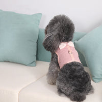 HKM-123731 Korean Style Pet Harness for Small & Medium Dogs with Hand-Holding Rope - Available in Blue, Brown, Pink, and Gray