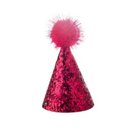 HKM-1239485 Pet Birthday Party Pointed Fur Ball Hats - 10 Colors in Various Sizes