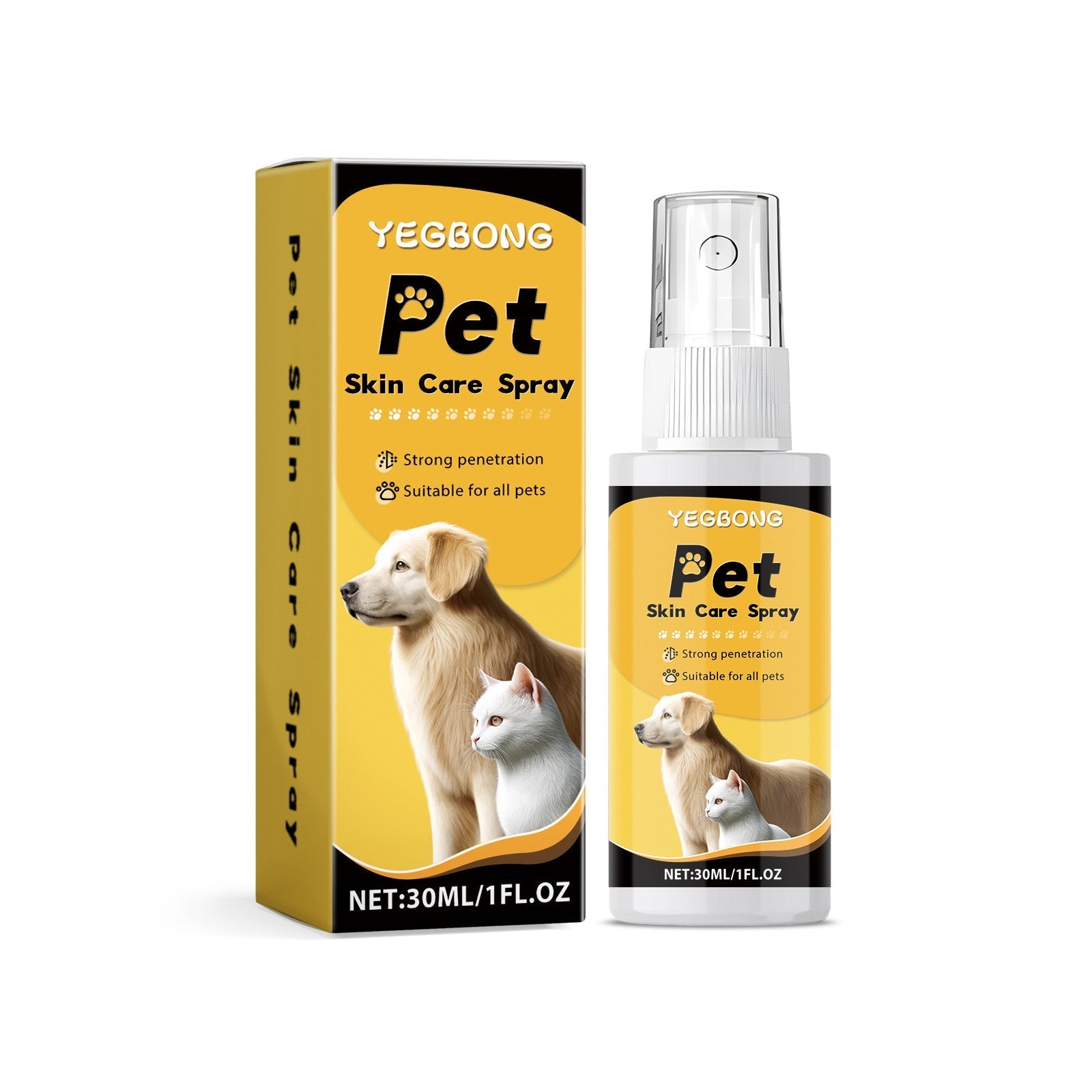 HKM-1240509 Gentle Care Pet Skin Spray for Dogs with Natural Oils and Antibacterial Properties - 30ml