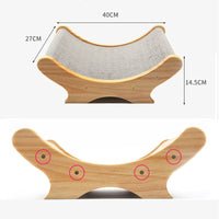 HKM-1240637 U-Shaped Cat Scratching Post and Toy - Corrugated Cardboard Bed for Cats