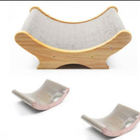 HKM-1240637 U-Shaped Cat Scratching Post and Toy - Corrugated Cardboard Bed for Cats