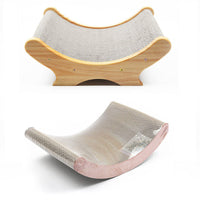 HKM-1240637 U-Shaped Cat Scratching Post and Toy - Corrugated Cardboard Bed for Cats
