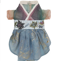 HKM-1241021 Spring Breeze Cat Hanfu Costume in Ripe Lychee Color - Perfect for Stylish Pets