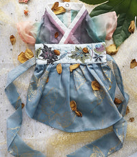 HKM-1241021 Spring Breeze Cat Hanfu Costume in Ripe Lychee Color - Perfect for Stylish Pets