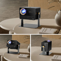 HKM-124115 Portable Home Theater Projector with 1200 Lumens Brightness, 1080P Resolution, Built-In Speakers, and Android 9 Smart TV Features