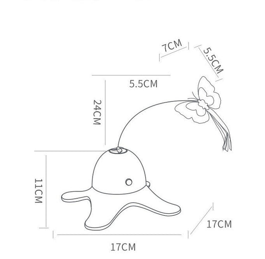 HKM-1241277 Electric Butterfly Cat Toy – Interactive Funny Cat Stick with Motion Feature