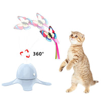 HKM-1241277 Electric Butterfly Cat Toy – Interactive Funny Cat Stick with Motion Feature