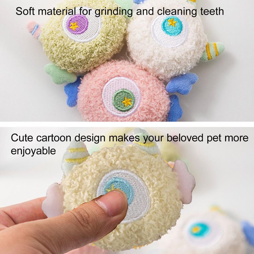 HKM-1241917 Interactive Cartoon Dog Toy with Squeaker for Chewing and Dental Health