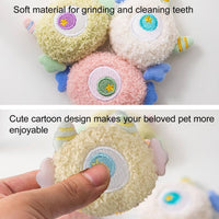 HKM-1241917 Interactive Cartoon Dog Toy with Squeaker for Chewing and Dental Health