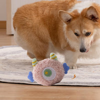HKM-1241917 Interactive Cartoon Dog Toy with Squeaker for Chewing and Dental Health