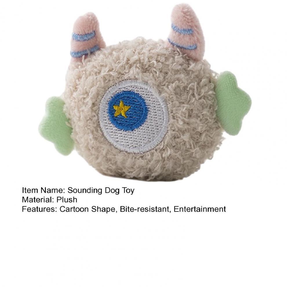 HKM-1241917 Interactive Cartoon Dog Toy with Squeaker for Chewing and Dental Health