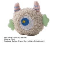 HKM-1241917 Interactive Cartoon Dog Toy with Squeaker for Chewing and Dental Health